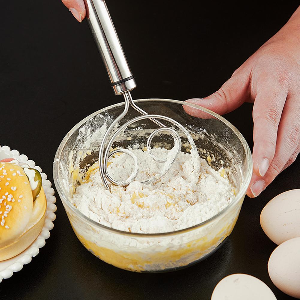 Bread Baking Kitchen Utensils - 生地泡立て器パンミキサーステンレス鋼ケーキペストリー小麦粉生地ブレンダー吊り下げ穴付きキッチンベーキングブレンダーツール