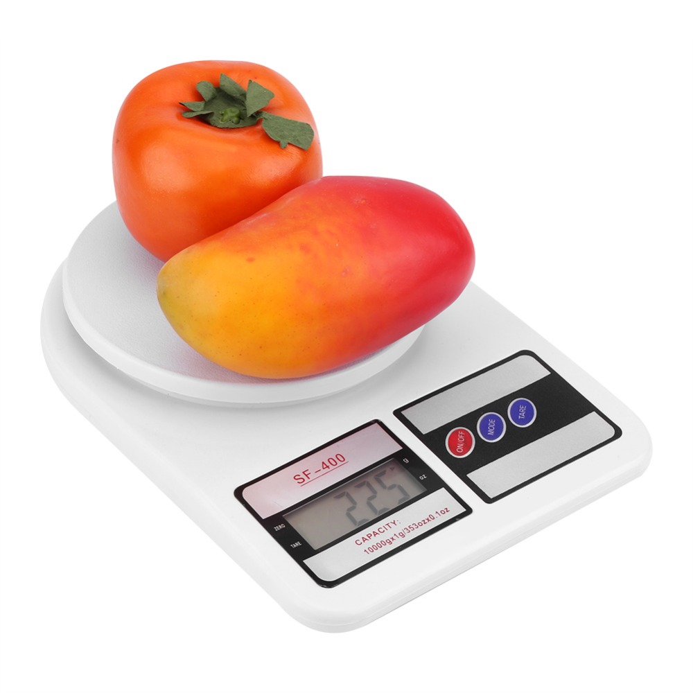 Kitchen Baking Unit - ABS製デジタルキッチンスケール、白色、最大10kgまで計量可能、電子式食品スケール、LCDディスプレイ、oz/g単位表示、製菓・料理用。
