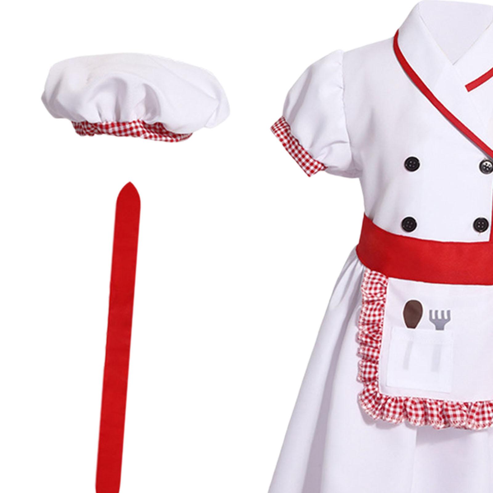 Baking Kitchen Set Up - 子供用ベイクシェフコスチューム、ごっこ遊び用、着せ替えセット、ポリエステル製ユニフォーム、誕生日プレゼントに最適なキッチンアクセサリー