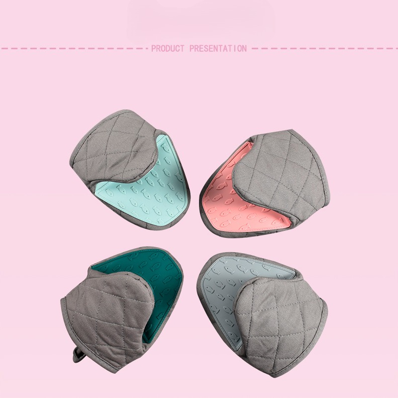 Kitchen Baking Mat - 1個入りパッド | 人間工学に基づいたグリップ、滑り止めキッチンマット、ベーキングオーブン用断熱手袋、魚型の半シリコン布製ハンドグリップグローブ