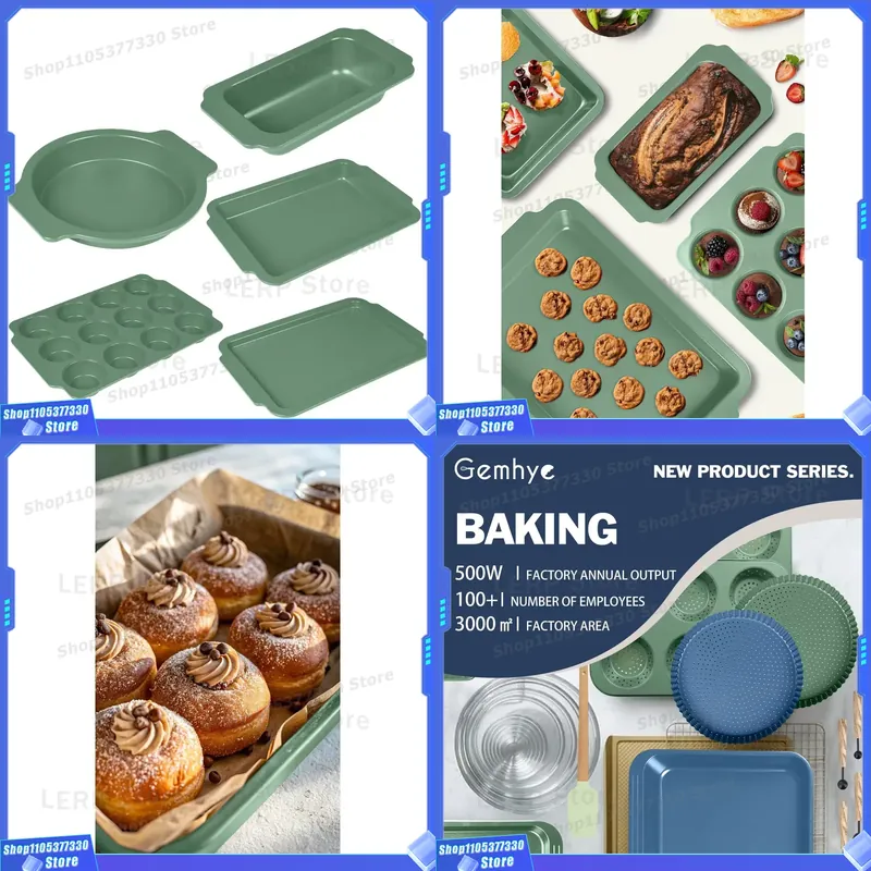 Bread Baking Kitchen Utensils - ノンスティック炭素鋼ケーキ型パン焼き型パン用ブラウニーカップケーキマフィン家庭用キッチン用品耐熱皿ツール