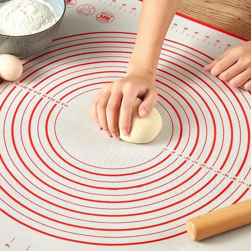 Kitchen Baking Counter - 滑り止めシリコン製ペストリーキッチンマット特大ベーキングマットカウンター生地伸ばしオーブンライナーフォンダンパイ生地マット50x60cm