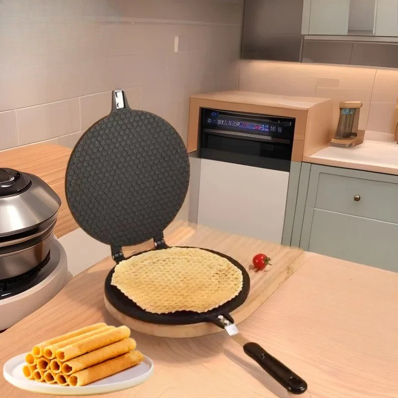 Kitchen Roll Baking - 家庭用ノンスティックエッグロールメーカー、アイスクリームコーン型、ケーキ、ペストリー、ビスケット、ベーキングパン、キッチンDIYデザートツール