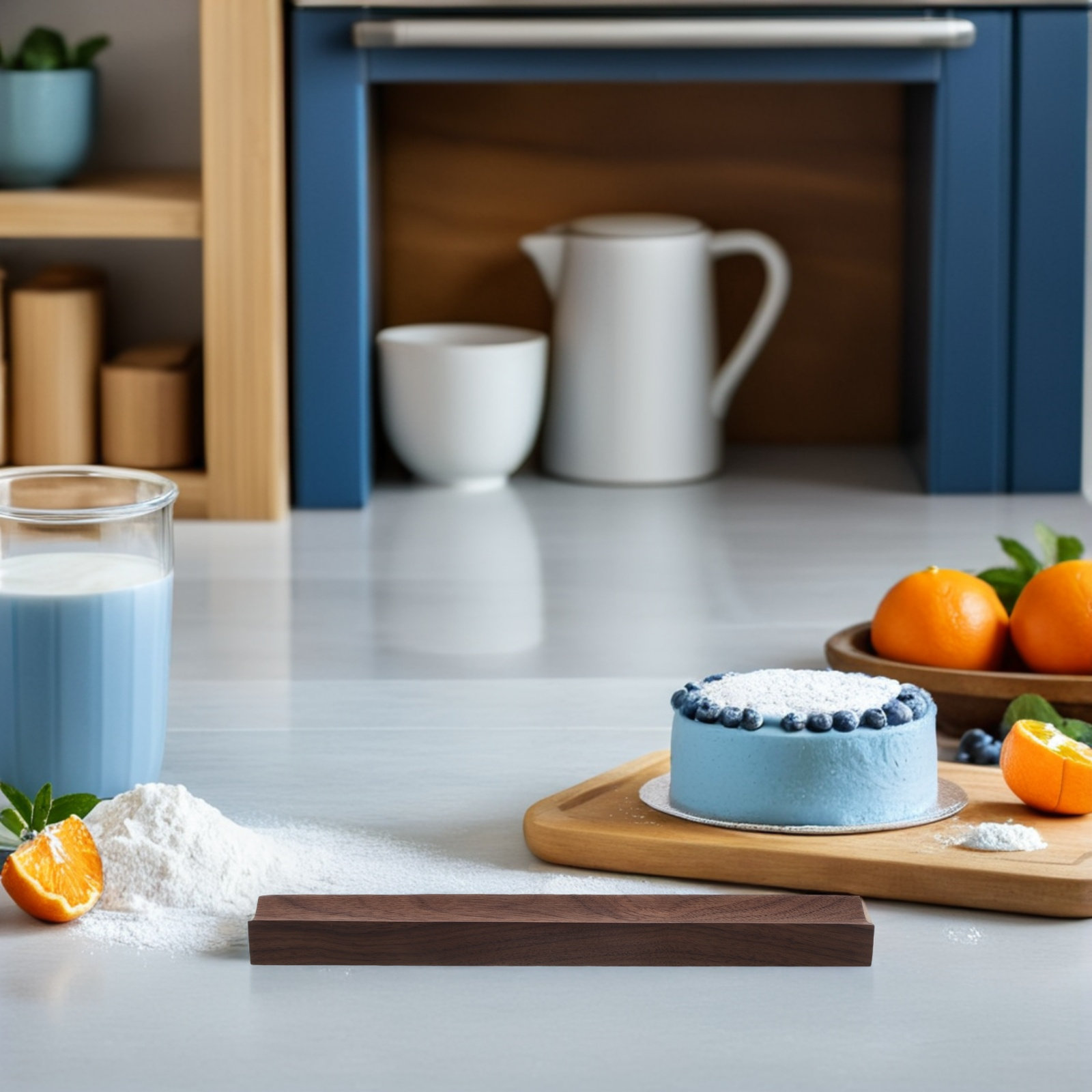 Kitchen Baking Counter - 木製カウンターオーガナイザー ローリングピンホルダー ベーキング用 アンチロールクレードルデザイン ペストリー生地ローラースタンド キッチン用品ディスプレイ