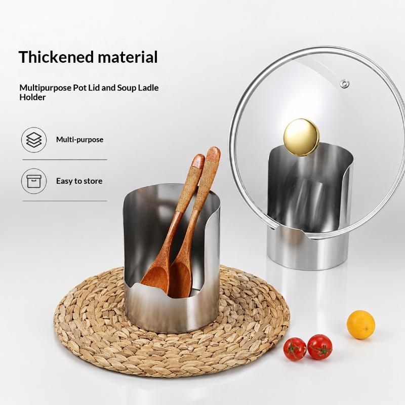 Kitchen Baking Counter - 滑り止め加工を施した耐熱性スパチュラホルダー。ステンレス製で安定感があり、キッチンカウンターでの調理や、お菓子作り、食材の保管に便利。お手入れも簡単。