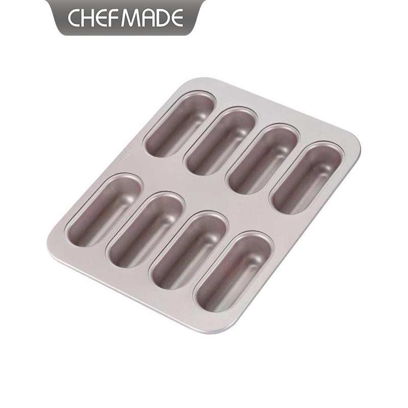 CHEFMADE 8カップオーバルロングホットドッグパン型ノ - Kitchen Baking Tray のレビューと価格