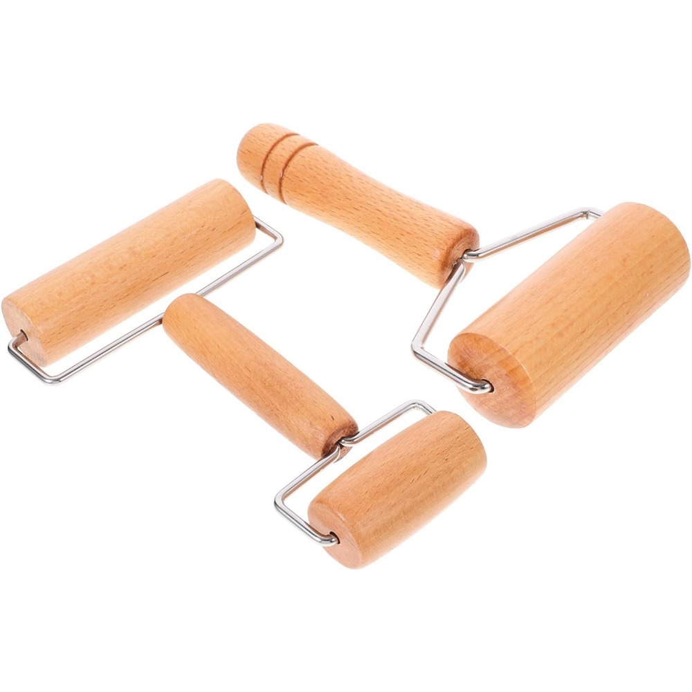 1個 木製ローリングピン ハンドヘルドペストリーローラー ピ - Kitchen Roll Baking のレビューと価格
