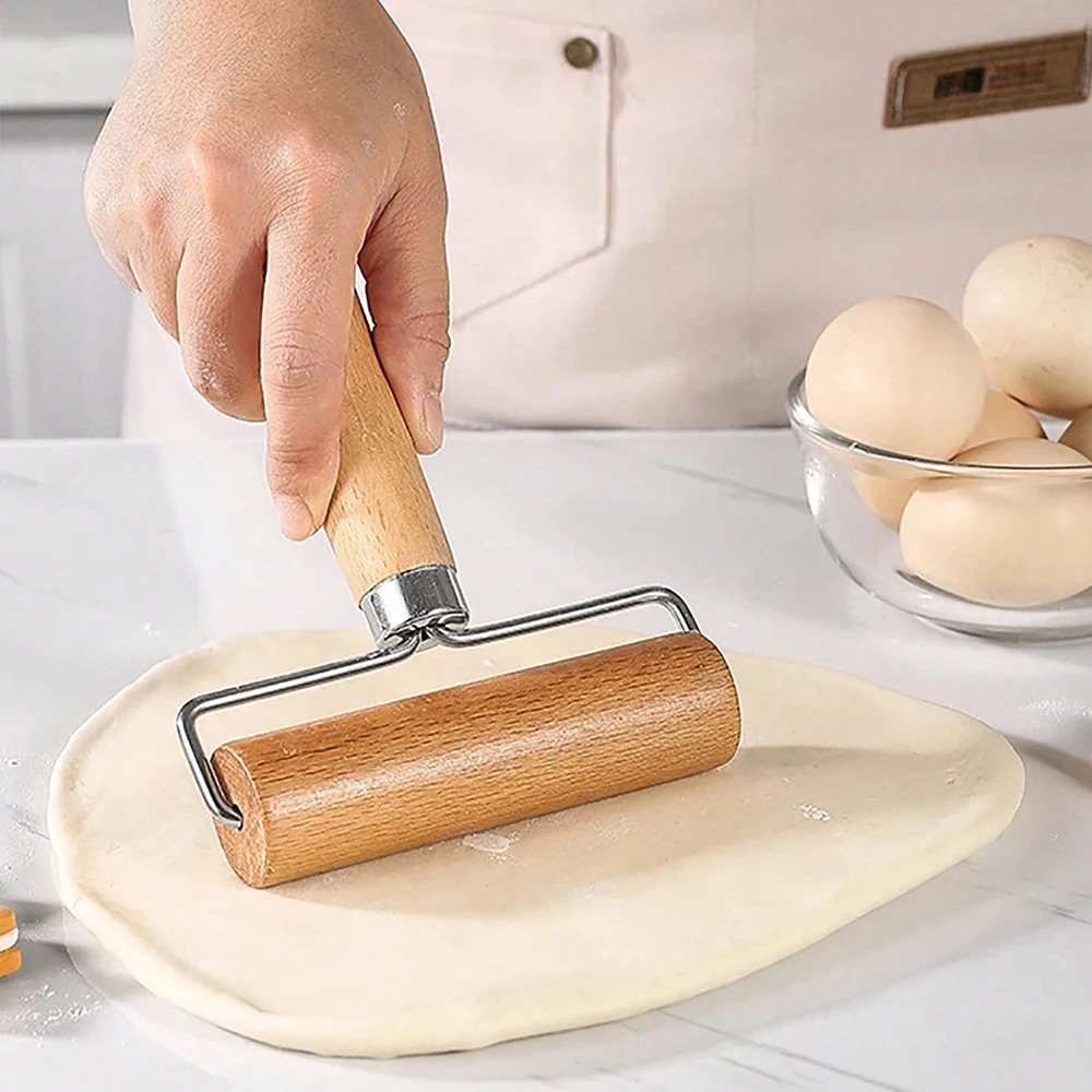 1個 木製ローリングピン ハンドヘルドペストリーローラー ピ - Kitchen Roll Baking のレビューと価格