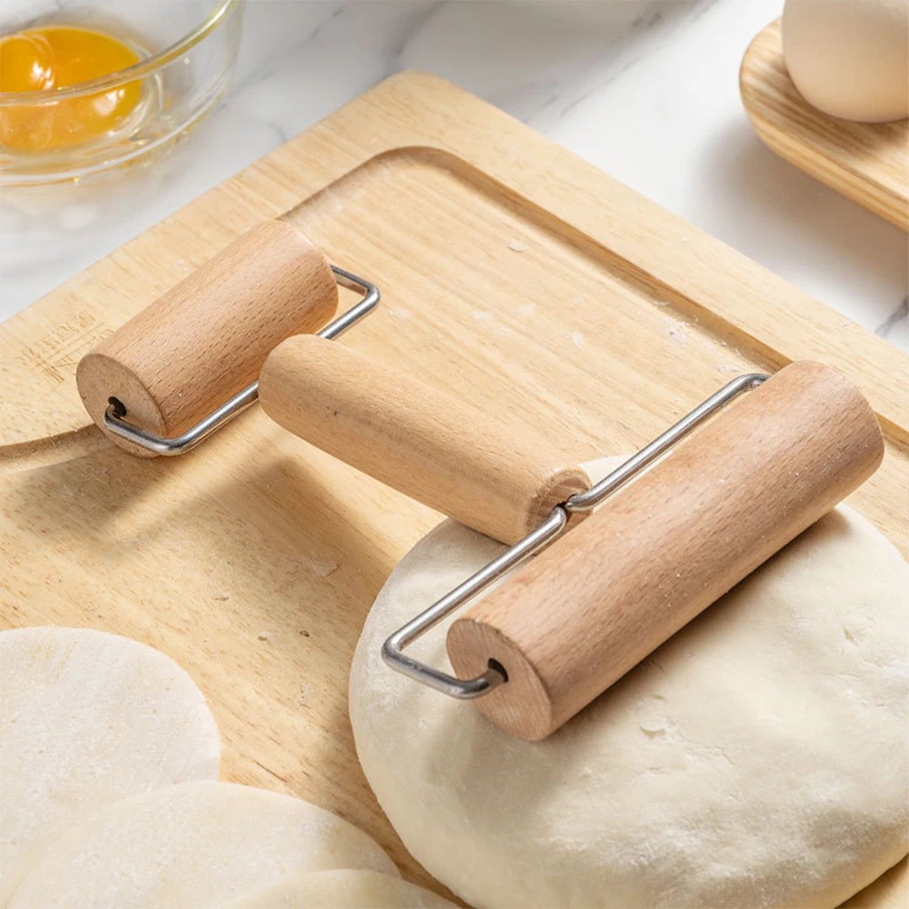 1個 木製ローリングピン ハンドヘルドペストリーローラー ピ - Kitchen Roll Baking のレビューと価格