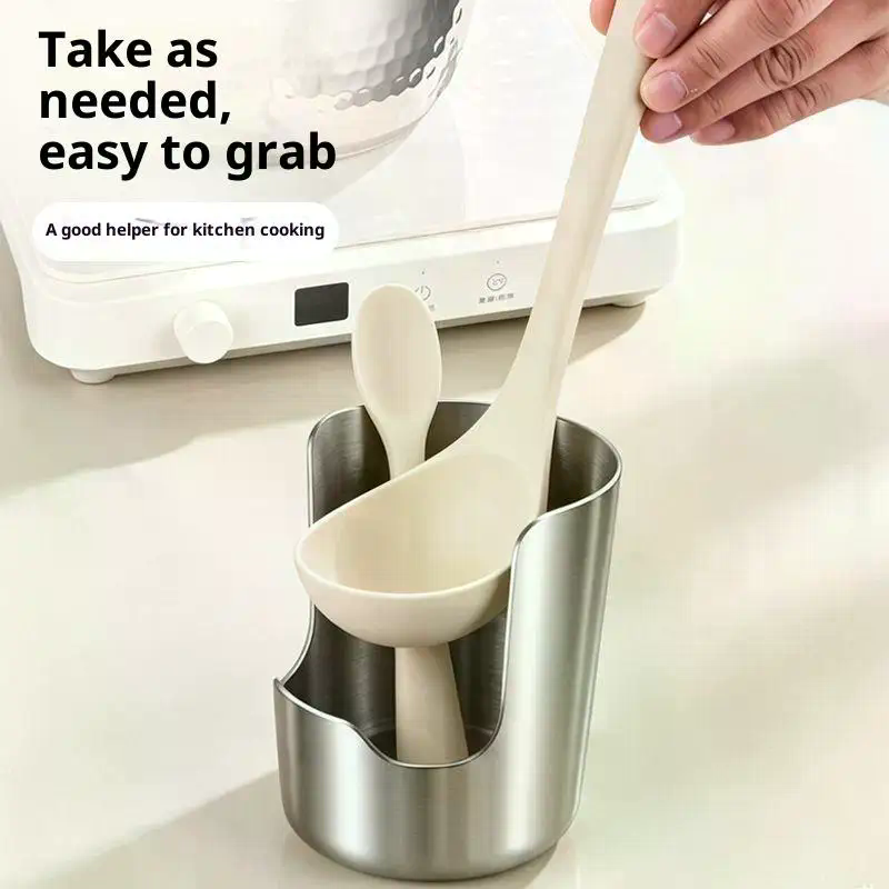 ステンレス製スプーンホルダーラック、蓋と調理器具ホルダー、多 - Kitchen Baking Mat のレビューと価格