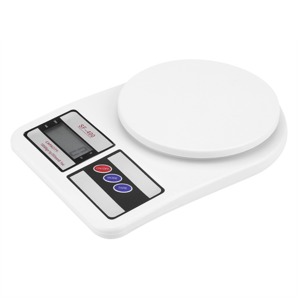 ABS製デジタルキッチンスケール、白色、最大10kgまで計量 - Kitchen Baking Unit のレビューと価格