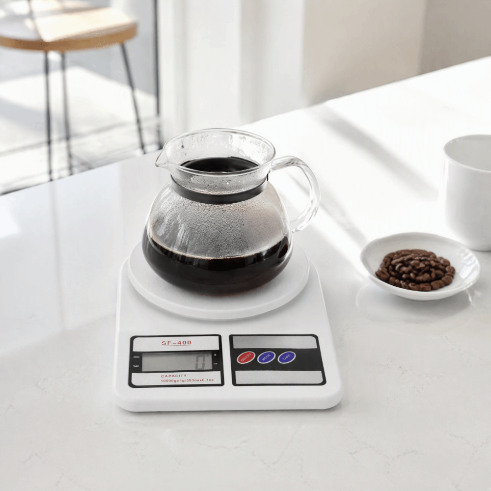 ABS製デジタルキッチンスケール、白色、最大10kgまで計量 - Kitchen Baking Unit のレビューと価格