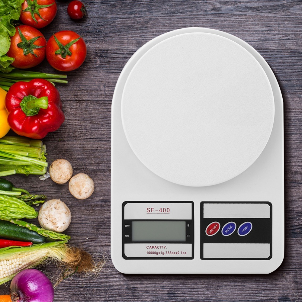 ABS製デジタルキッチンスケール、白色、10kgまで計量可能 - Kitchen Baking Unit のレビューと価格