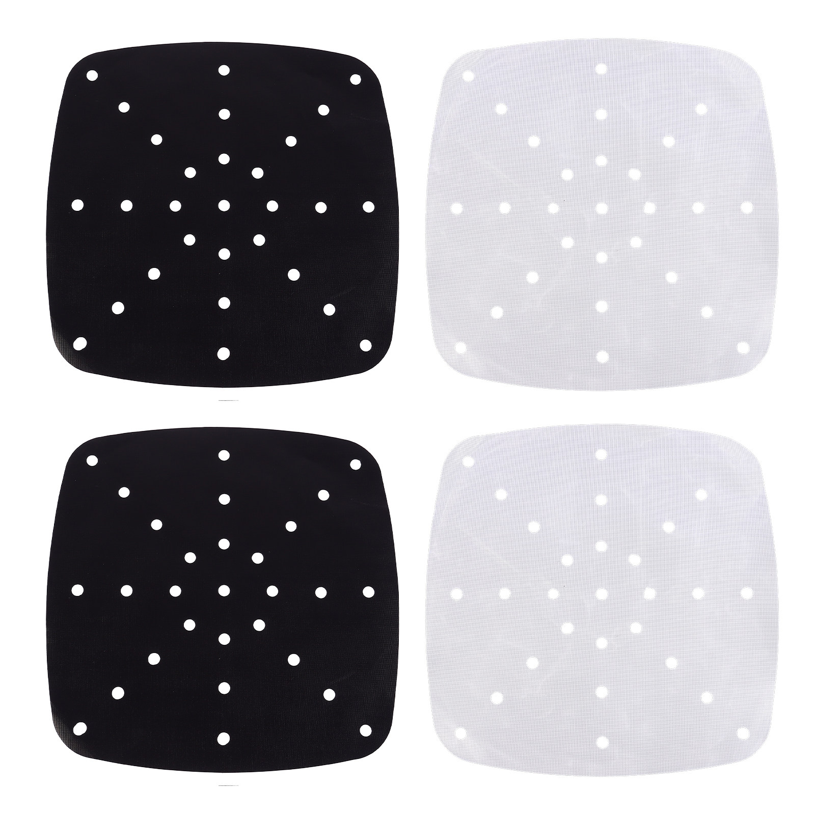 耐熱性エアフライヤーマット4枚セット。焦げ付き防止加工、蒸し - Kitchen Baking Mat のレビューと価格