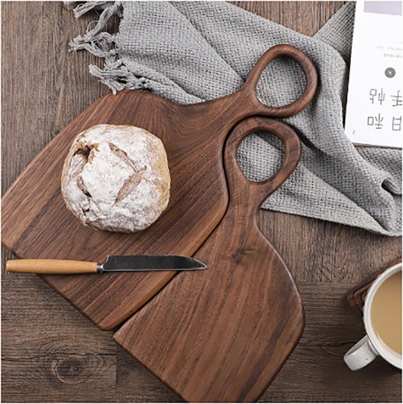 ブラックウォールナット固体まな板木製トレイピザボードまな板キ - Kitchen Baking Tray のレビューと価格
