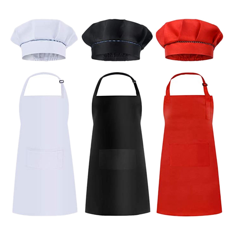 子供用エプロン 子供用シェフハットエプロンセット サイズ調整 - Kitchen Kids Baking Set のレビューと価格