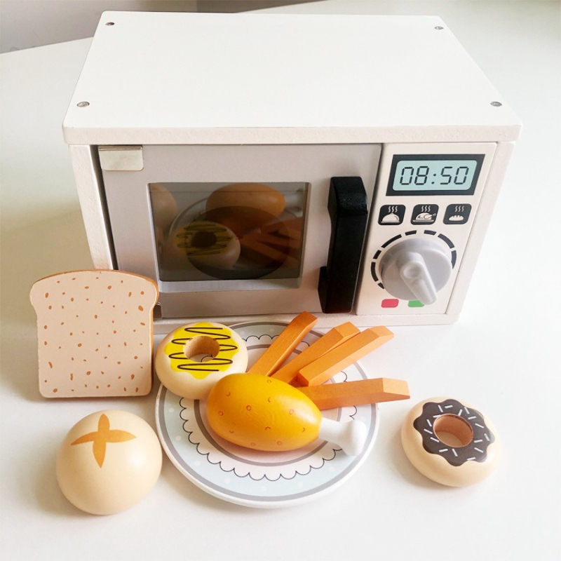 木製子供用電子レンジベーキングおもちゃシミュレーションキッチ - Kitchen Kids Baking Set のレビューと価格