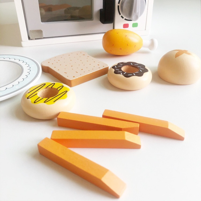 木製子供用電子レンジベーキングおもちゃシミュレーションキッチ - Kitchen Kids Baking Set のレビューと価格