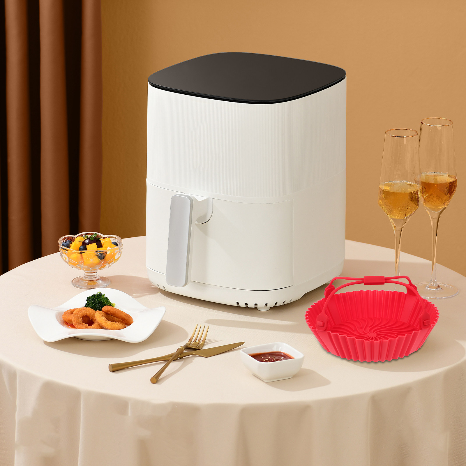 シリコン製耐熱ベーキングトレイ。エアフライヤー用。再利用可能 - Kitchen Baking Tray のレビューと価格