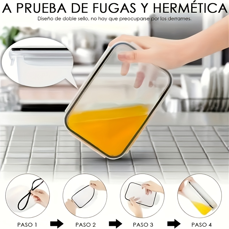8個セットには、4つの容器と4つの蓋が含まれています。気密食 - Kitchen Zo のレビューと価格