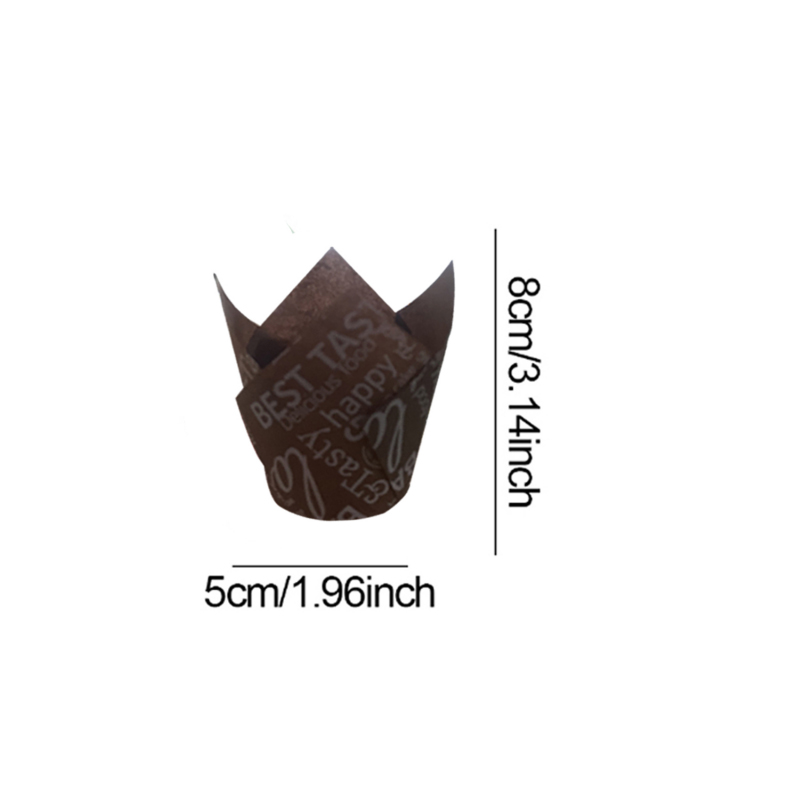 50個/100個 コーヒーをテーマにしたチューリップケーキ紙 - Kitchen Baking Mat のレビューと価格