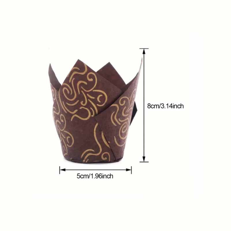 50個/100個/200個のチューリップケーキペーパーカップ - Kitchen Baking Mat のレビューと価格
