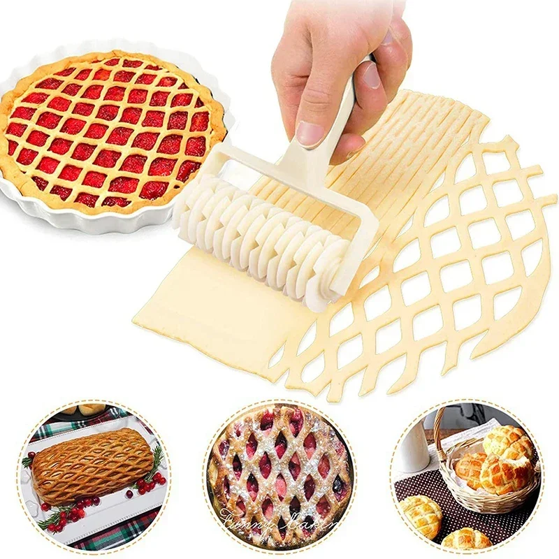 ピザローラーカッタークリエイティブピザペストリー格子ローラー - Kitchen Roller Baking のレビューと価格