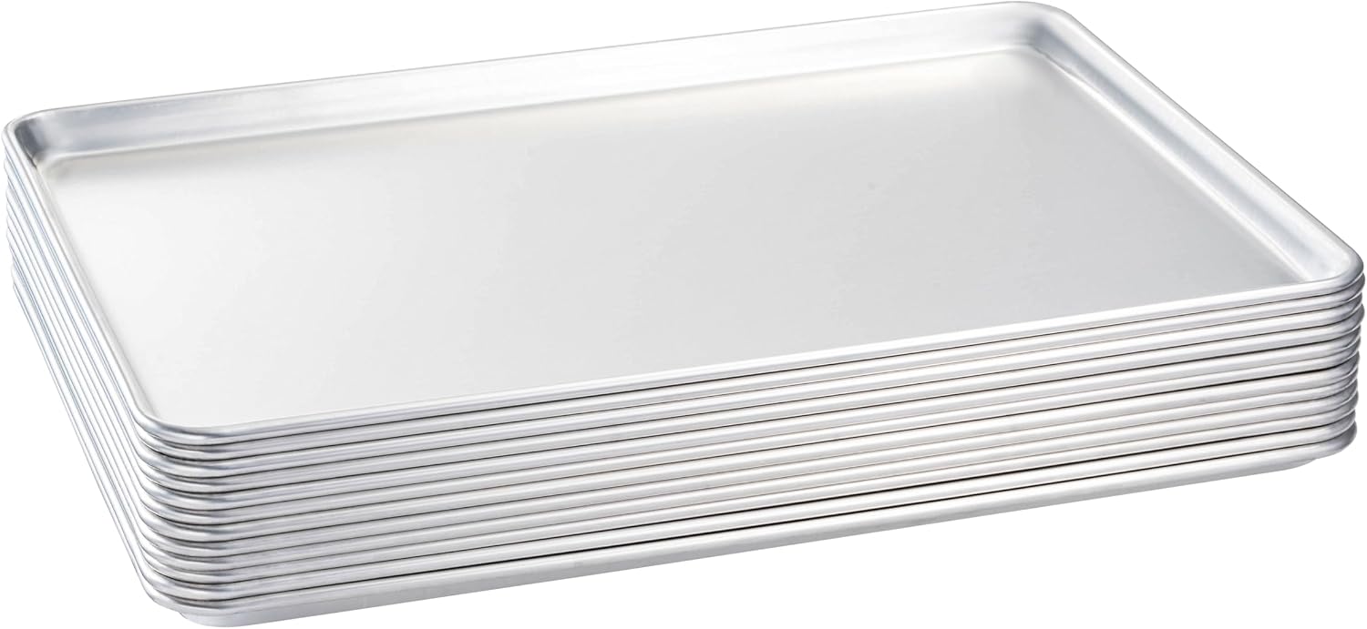 フルサイズ業務用アルミ製ベーキングシートパンセット、大型18 - Kitchen Baking Tray のレビューと価格