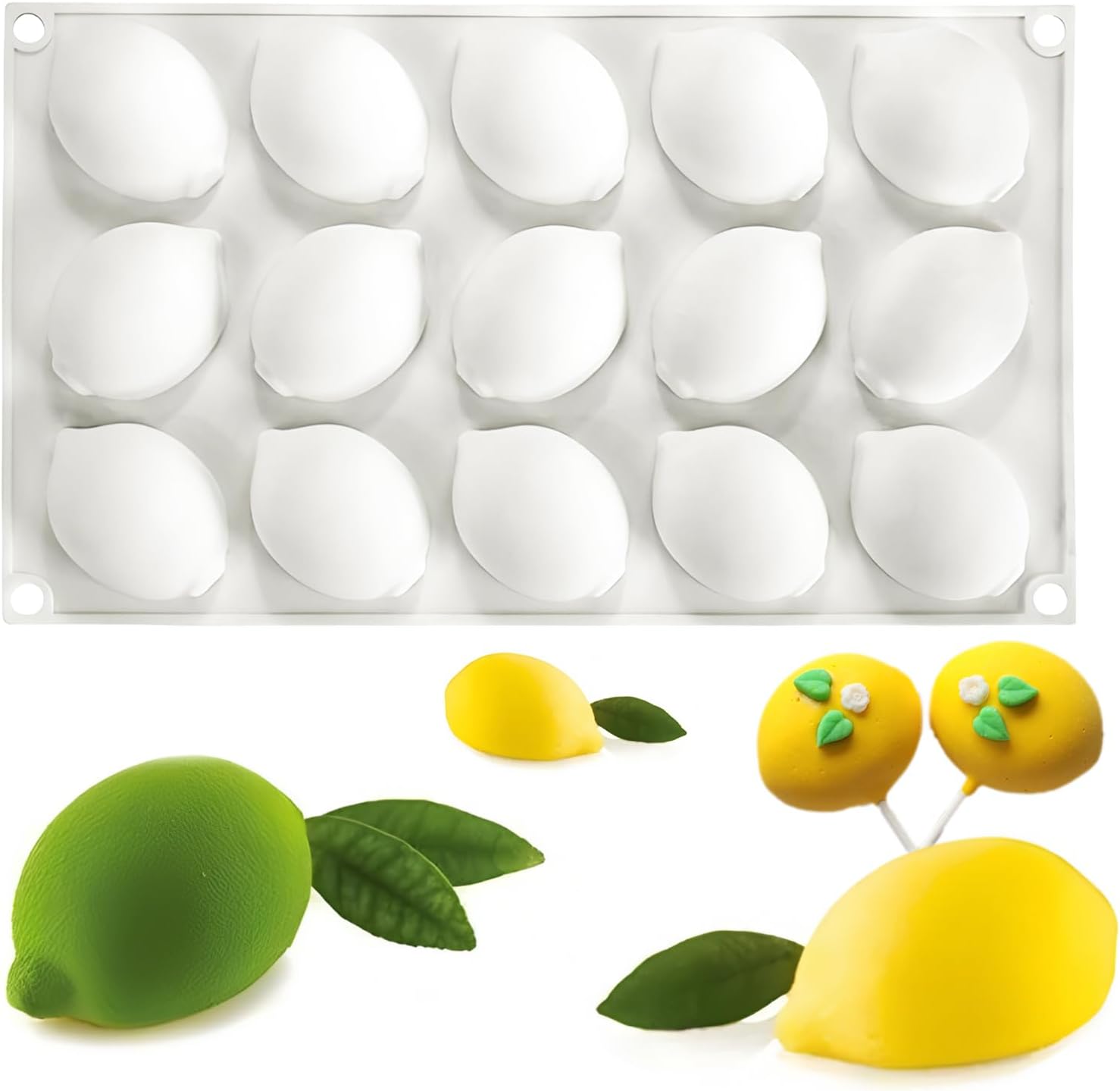 15個取りシリコンレモン型フルーツ型ベーキングトレイ、デザー - Kitchen Baking Tray のレビューと価格