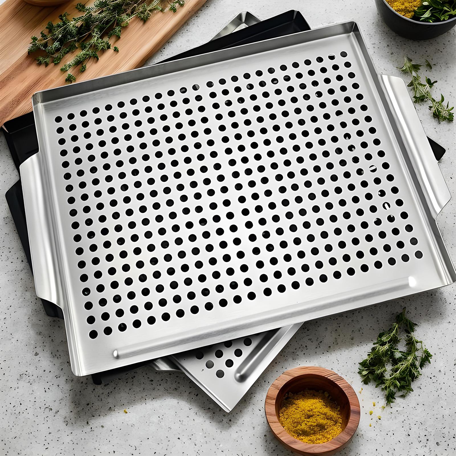 ステンレス鋼グリルパンテフロン加工グリルトレイトッパーバーベ - Kitchen Baking Tray のレビューと価格