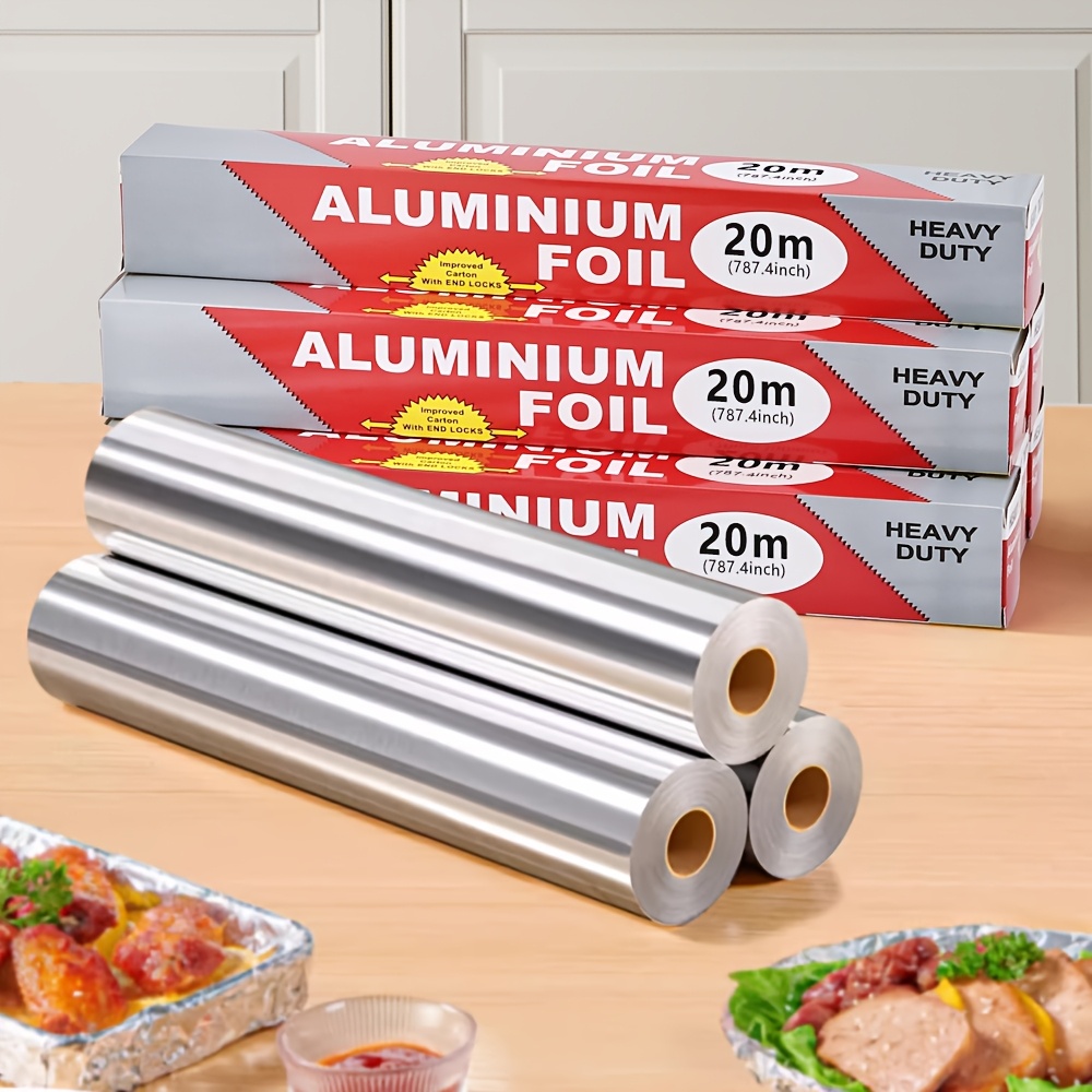 高耐久性アルミホイルロール、長さ5/10/20メートル、幅3 - Kitchen Roll Baking のレビューと価格